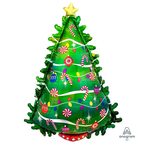 Christmas Tree Holographic Supershape Balloons