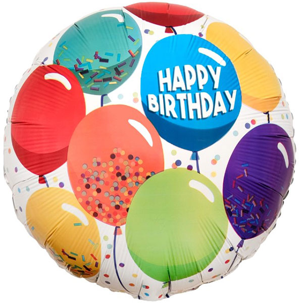18" Happy Birthday Celebration Balloons Foil Balloons