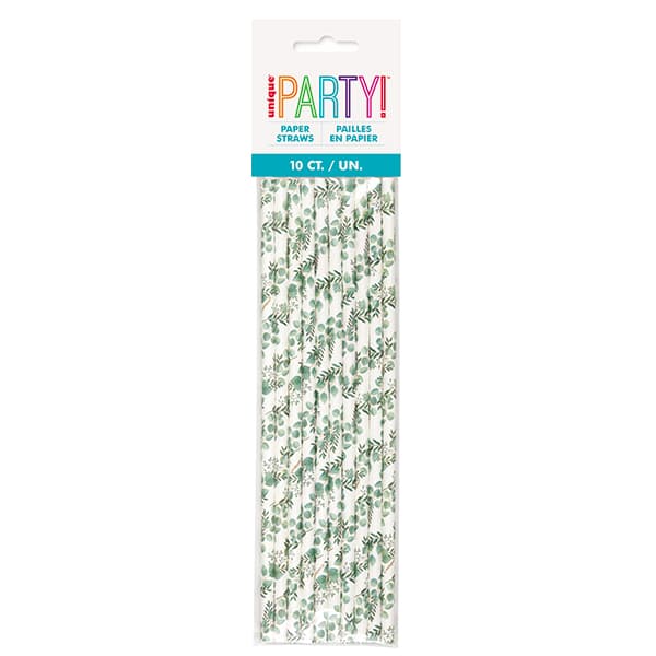 Botanical Paper Straws 10pk