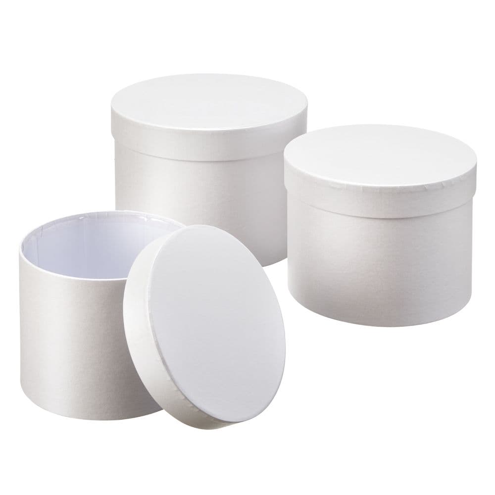 (image for) Set of 3 Hat Boxes - White