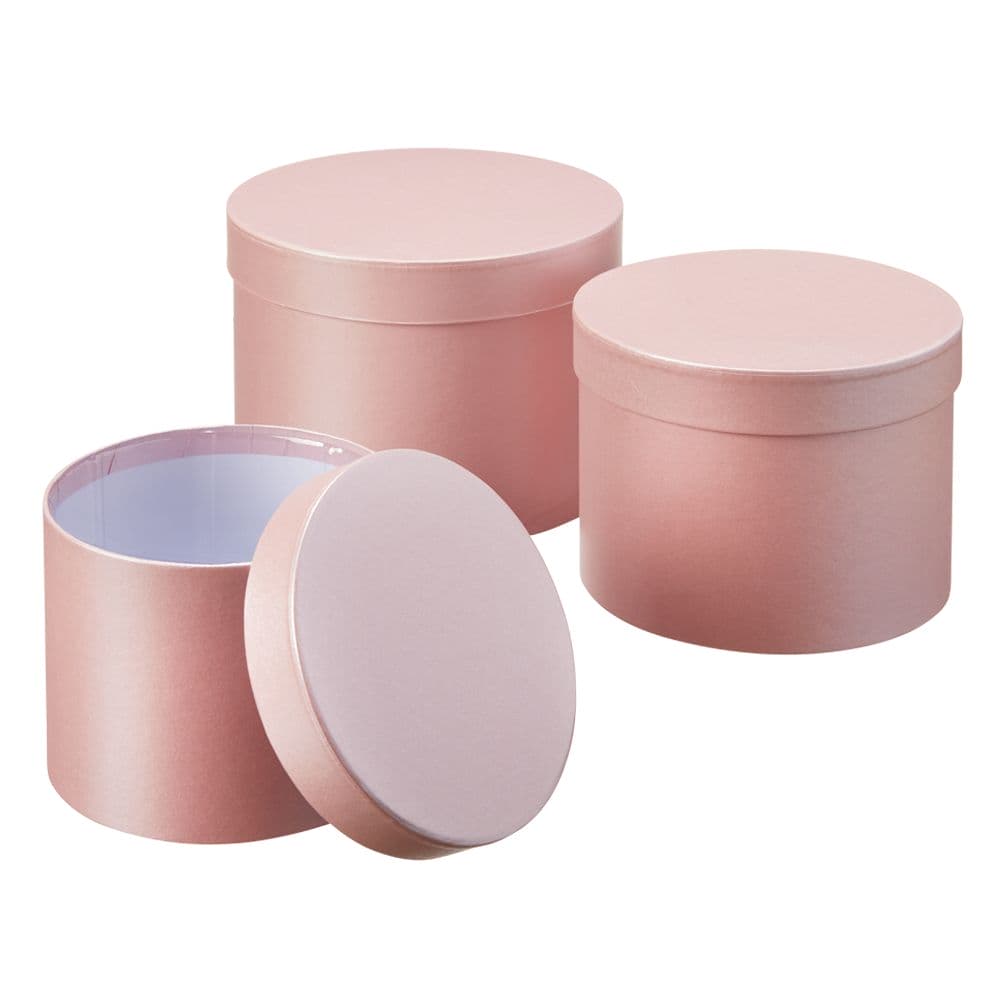 (image for) Set of 3 Hat Boxes - Pale Pink