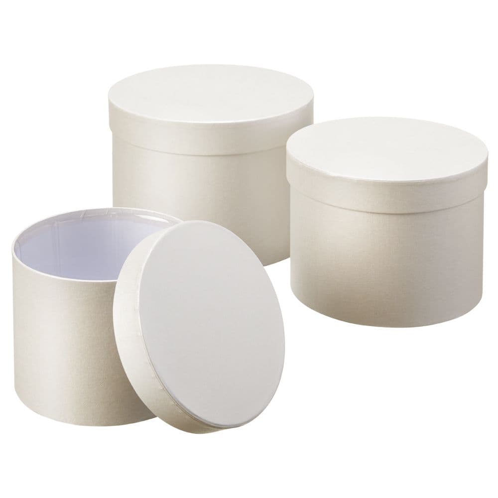 (image for) Set of 3 Hat Boxes - Cream