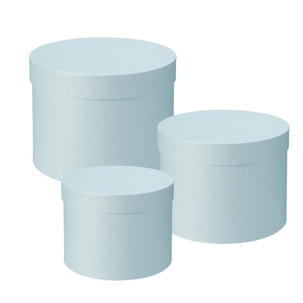 (image for) Set of 3 Hat Boxes - Baby Blue