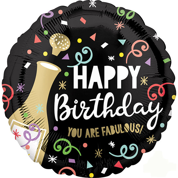 18" Happy Birthday Your Are Fabulous Foil Balloons