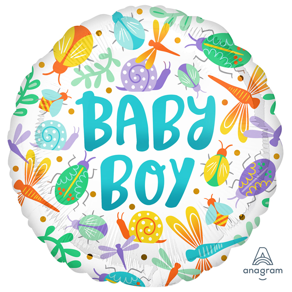 18" Baby Boy Watercolor Foil Balloons