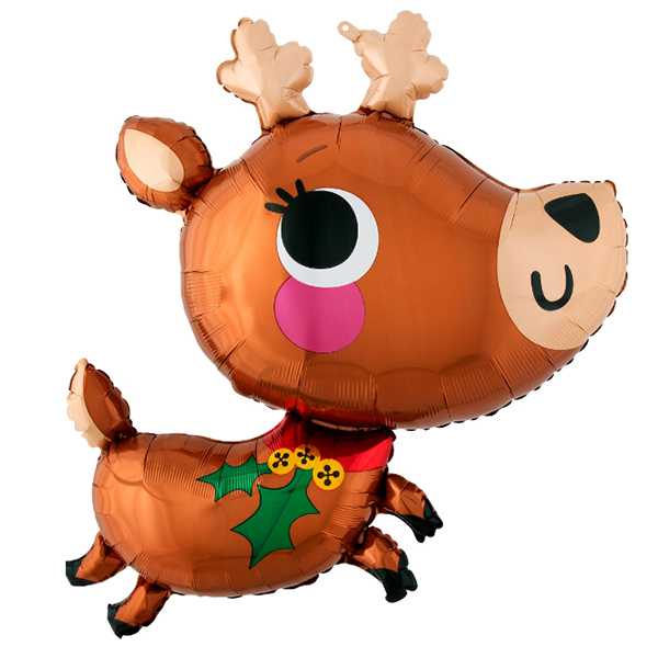 (image for) Adorable Reindeer Supershape Balloons