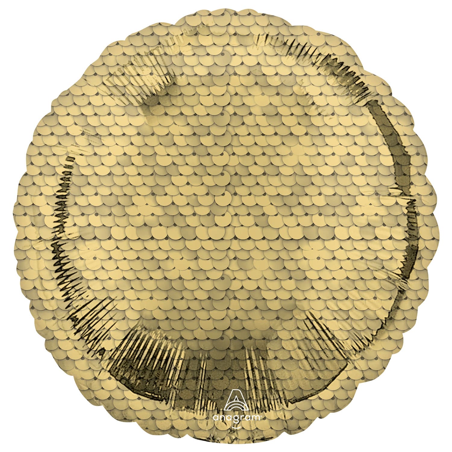 18" Glitter Gold Sequin Print Foil Balloons