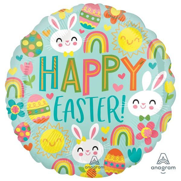 (image for) 18" Happy Easter Icons Foil Balloons