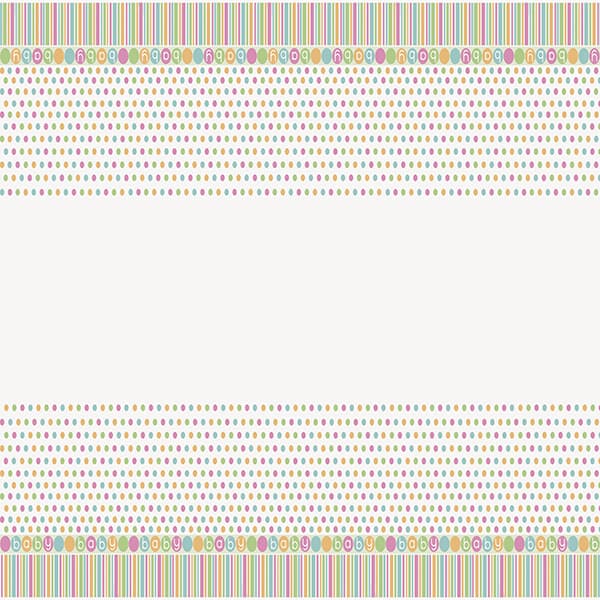 Pastel Baby Shower Tablecover 1pk