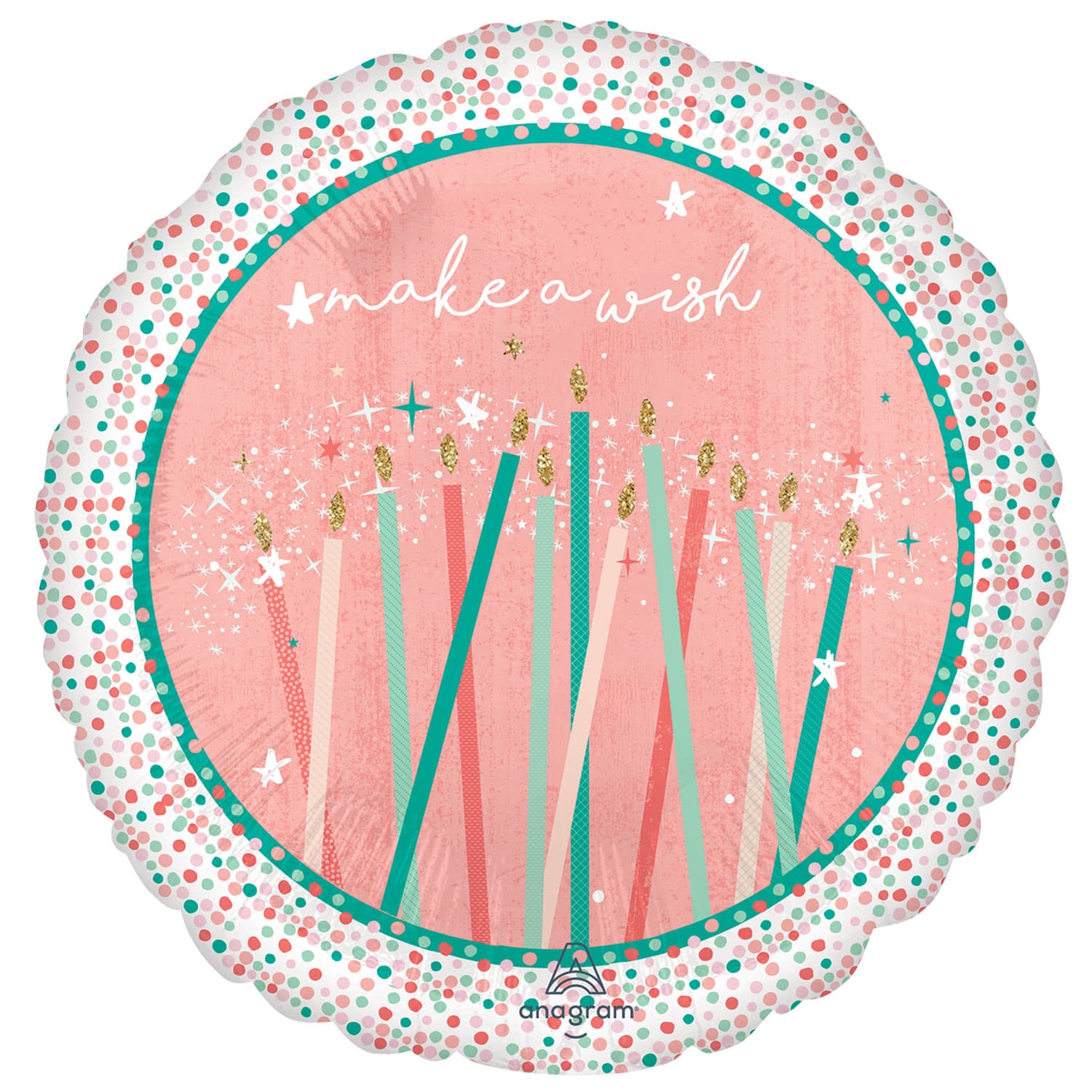 18" Make a Wish Round Foil Balloons