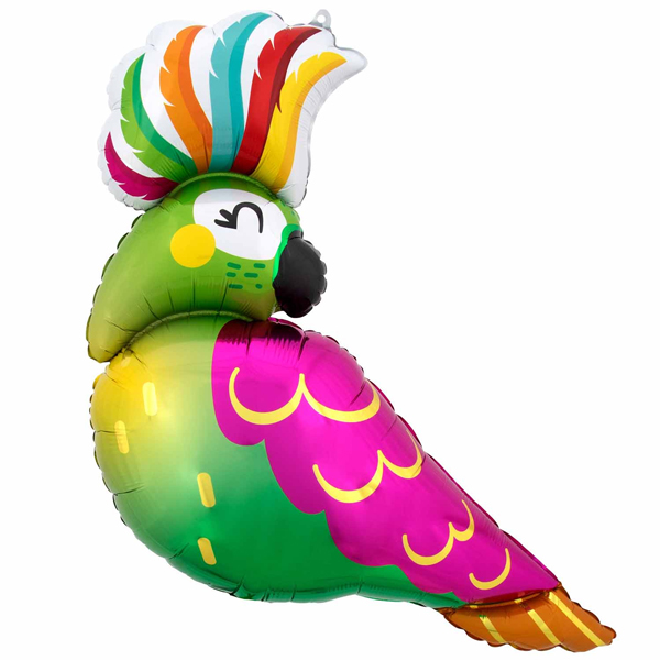 (image for) Colourful Parrot Supershape Balloons