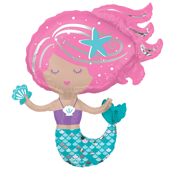 (image for) Shimmering Mermaid Supershape Balloons