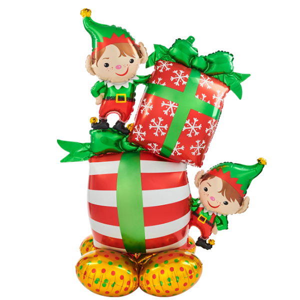 Christmas Elves AirLoonz Large Foil Balloons