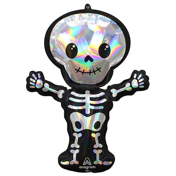 Iridescent Skeleton Supershape Balloons