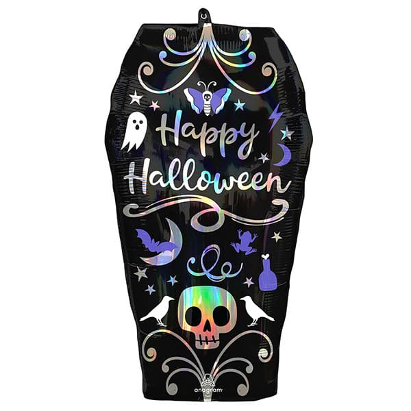 Iridescent Coffin Supershape Balloons