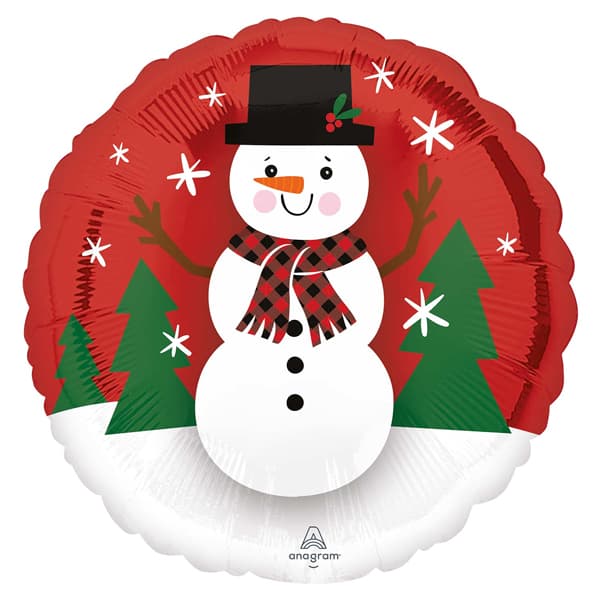 18" Smiley Snowman Foil Balloons