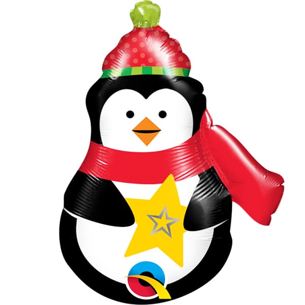 14" Precious Penguin Air Filled Foil Balloons