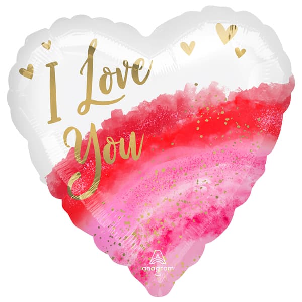 18" Love Geode Watercolour Foil Balloons