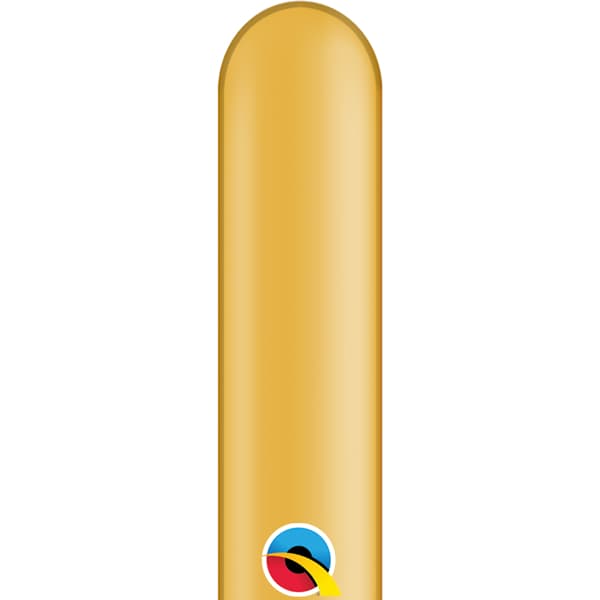 260q Gold Modelling Balloons 100pk