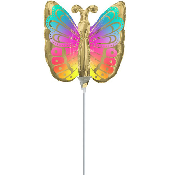 14" Colorful Butterfly Air Fill Foil Balloons