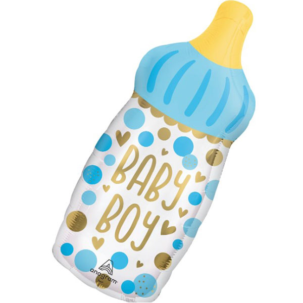 Baby Boy Bottle Supershape Balloons