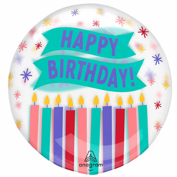 (image for) 18" Happy Birthday Candles Clearz Balloons