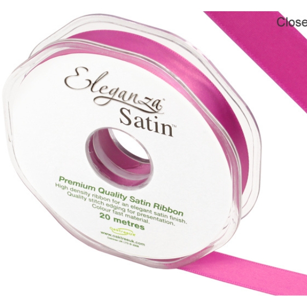 Cerise Double Faced Satin Ribbon 15mm x 20m