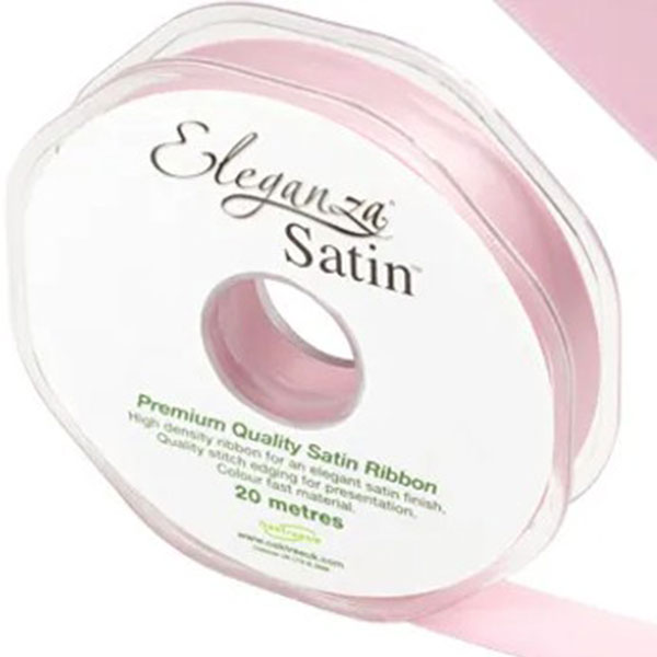 Light Pink Double Faced Satin Ribbon 15mm x 20m