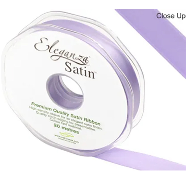 (image for) Lavender Double Faced Satin Ribbon 15mm x 20m