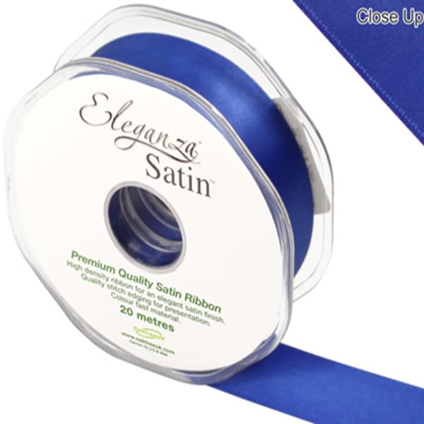 Royal Blue Double Faced Satin Ribbon 25mm x 20m