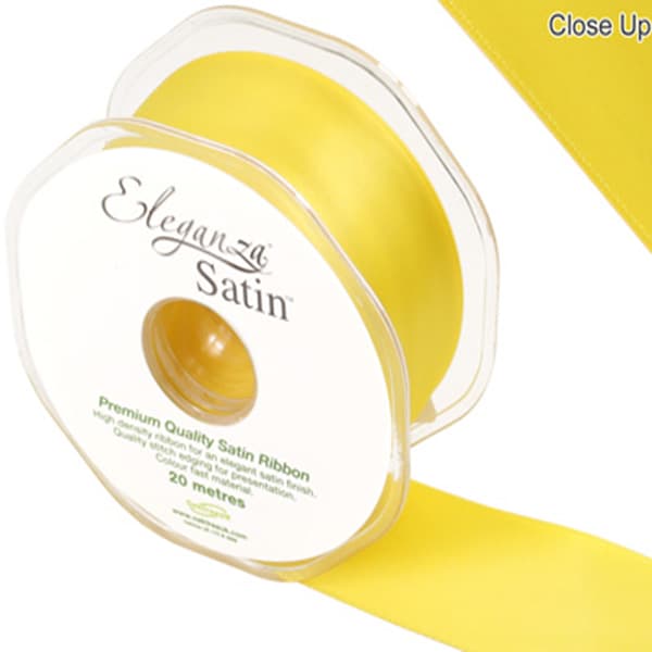 (image for) Yellow Double Faced Satin Ribbon 38mm x 20m