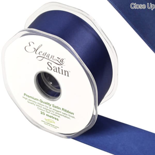 (image for) Midnight Blue Double Faced Satin Ribbon 38mm x 20m