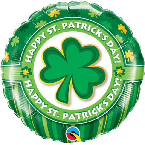 18" Happy St Patrick's Day Foil Balloons