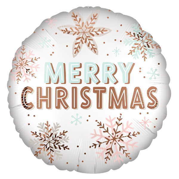 (image for) 18" Satin Merry Christmas Winter Wonderland Foil Balloons