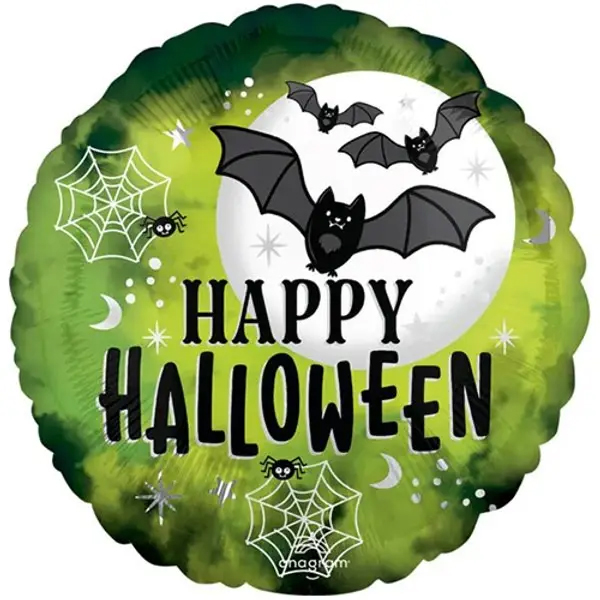 (image for) 18" Glow Batty Halloween Foil Balloons