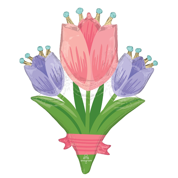 Spring Cheer Tulips Supershape Balloons