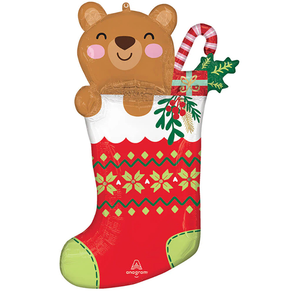 Beary Christmas Stocking Supershape Balloons