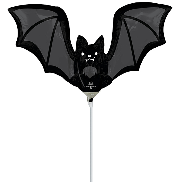 14" Glow Batty Bat Air Filled Foil Balloons