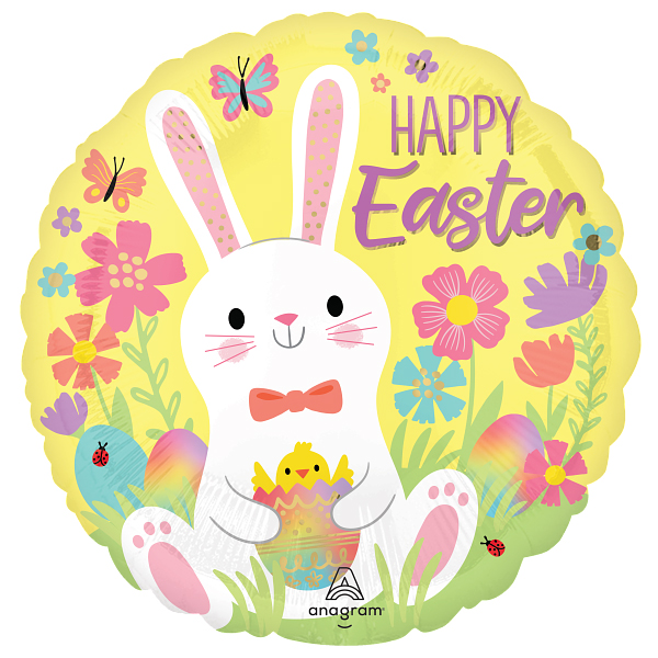 (image for) 18" Happy Easter Bunny Love Foil Balloons