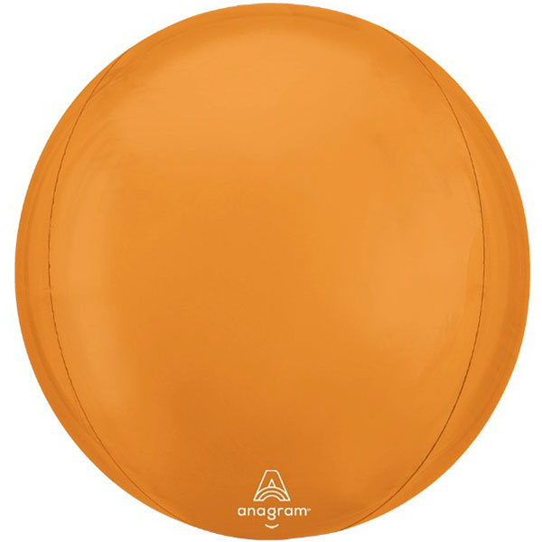 15" Vibrant Orange Orbz Foil Balloons