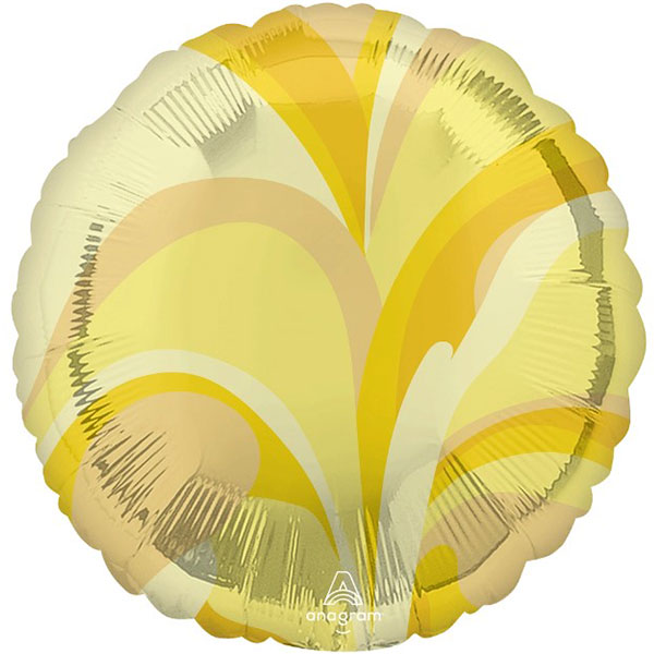 (image for) 18" Gold Macro Marble Round Foil Balloons