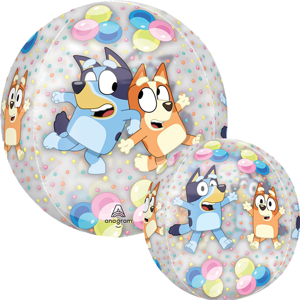 15" Bluey And Bingo Orbz Foil Balloons