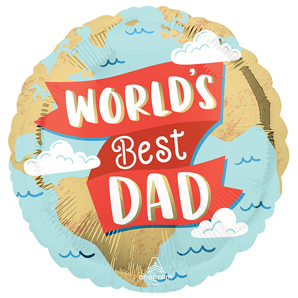 (image for) 18" World's best Dad Foil Balloons