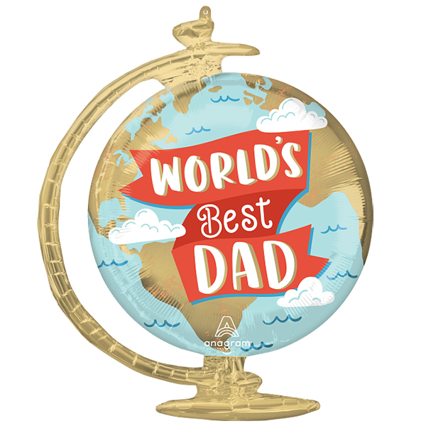 World's Best Dad Globe Supershape Balloons