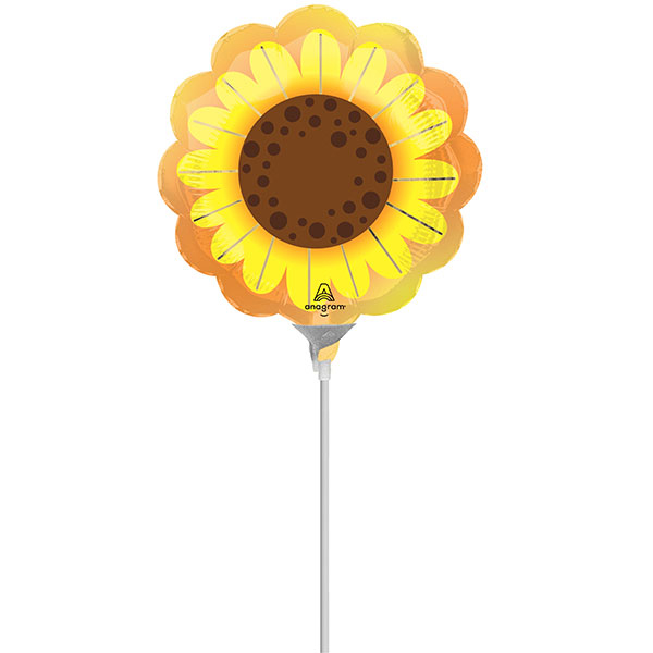 14" Sunflower Glow Air Fill Foil Balloons