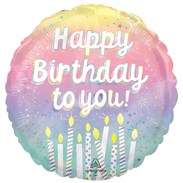 18" Pearlized Birthday Foil Balloons