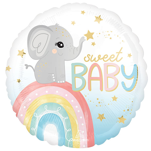 (image for) 18" Satin Baby Elephant Foil Balloon