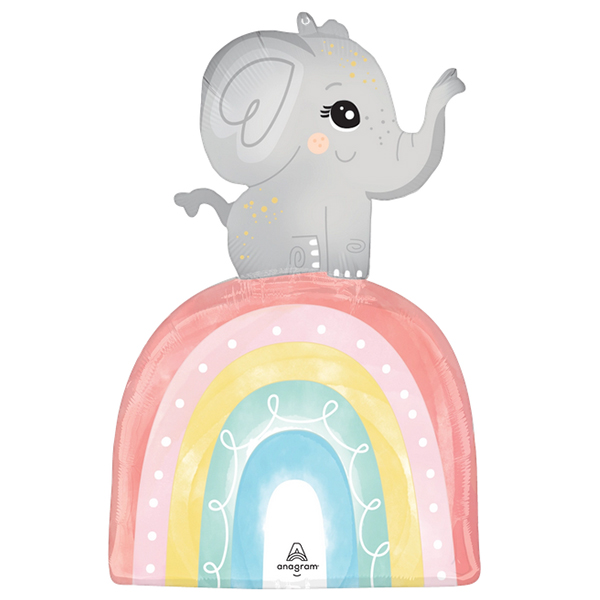 Satin Baby Elephant Supershape Foil Balloons