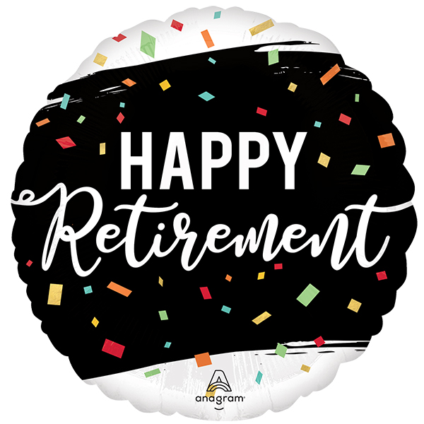 (image for) 18" Happy Retirement Confetti Foil Balloons