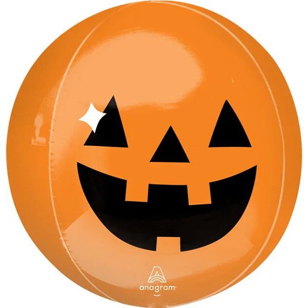 15" Haunted Manor Pumpkin Orbz Foil Balloons
